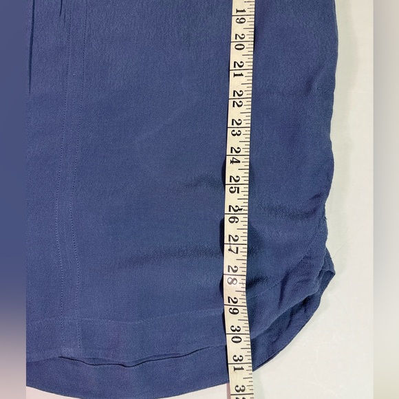 Madewell Blue V-Neck Dress with Pockets Short Sleeve that Ties Women’s Size XXS - Picture 5 of 7